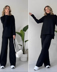 DAISY | 2 - DELT SETT MED ELEGANT HØYHALSET TOPP - Nordic Boutique & Co.