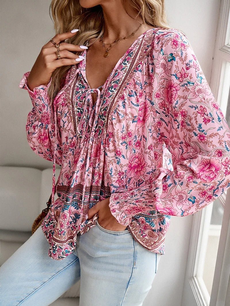 DEBORAH | STYLISH FLORAL BLOUSE - Nordic Boutique & Co.