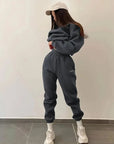 Fashion Women's Clothing Spring And Autumn Cotton Polyester Temperament Casual Sweater Set Two - Piece Set Elegant Women's Sets - Nordic Boutique & Co.