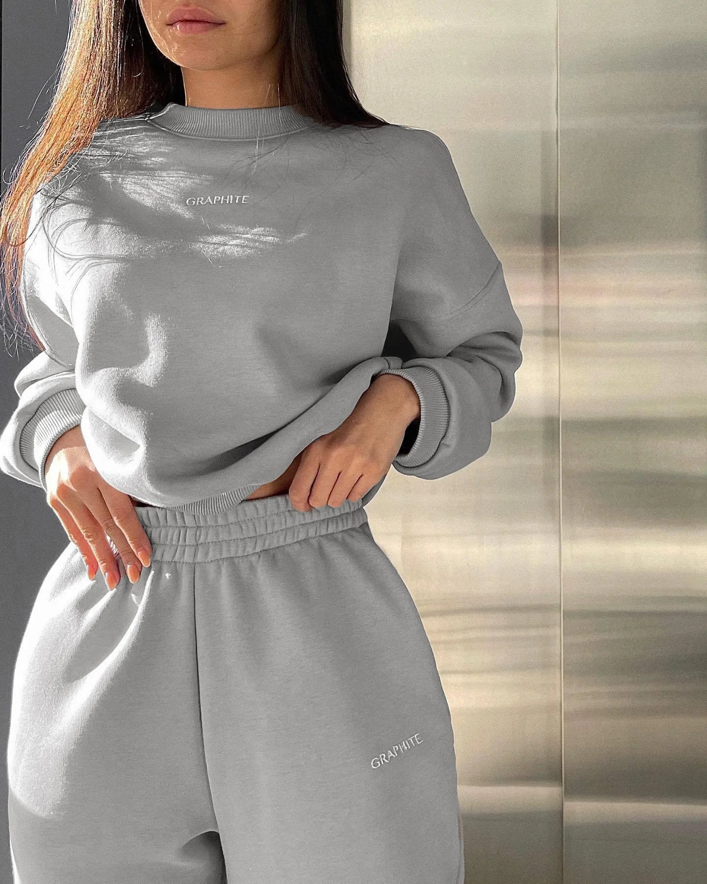 Fashion Women's Clothing Spring And Autumn Cotton Polyester Temperament Casual Sweater Set Two - Piece Set Elegant Women's Sets - Nordic Boutique & Co.