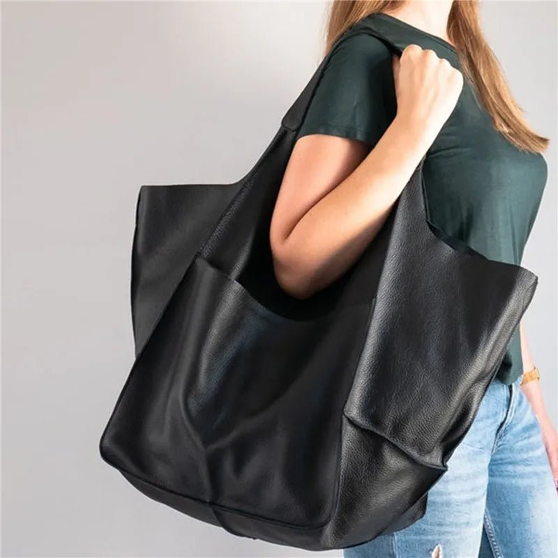 MILLICENT | OVERDIMENSJONERT LÆR TOTE BAG - Nordic Boutique &amp; Co.