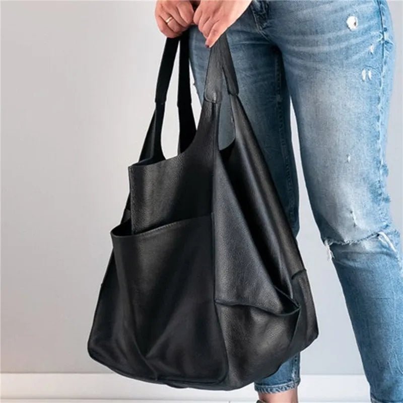 MILLICENT | OVERDIMENSJONERT LÆR TOTE BAG - Nordic Boutique &amp; Co.